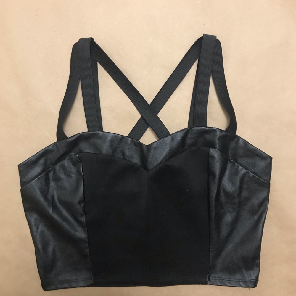SOLD Charlotte Russe pleather bralet